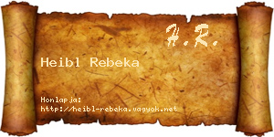 Heibl Rebeka névjegykártya